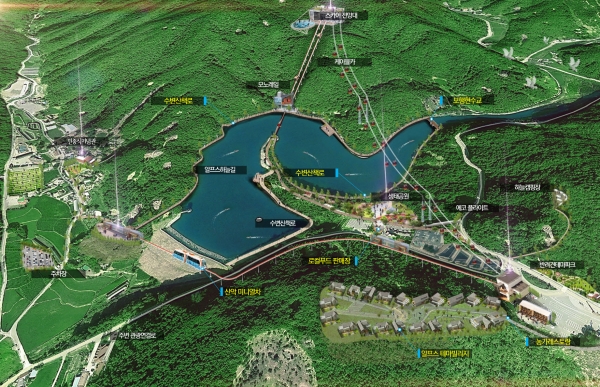 농촌형 ‘청정 차별관광 시스템’ 구축 추진-천장호 재활성화 조감도