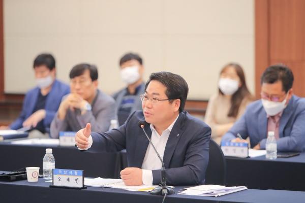 아산시, 강훈식 국회의원 초청 시정현안 간담회 개최 모습