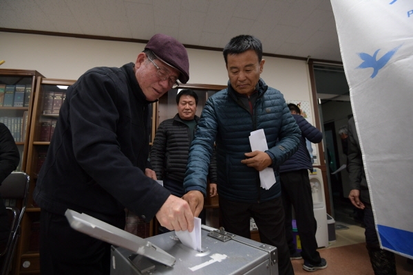 지난해 채운면 읍면동장 시민추천공모제 투표 실시