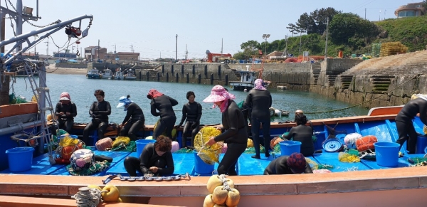 해녀복 지원 장면