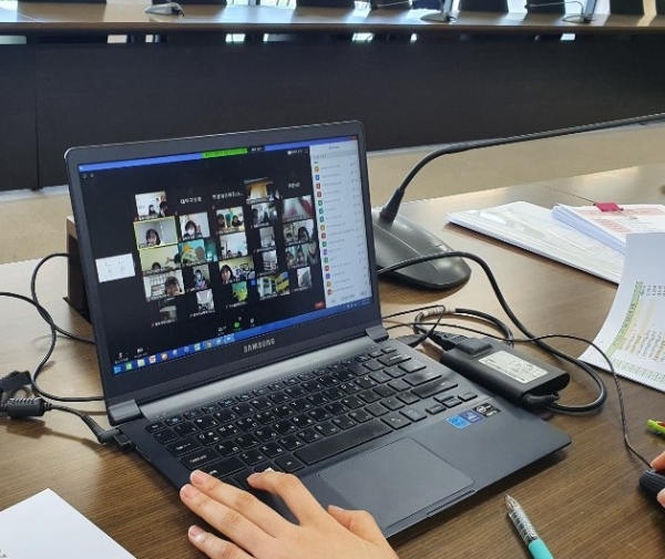온라인ZOOM 이용한 위생․영양 교육 모습