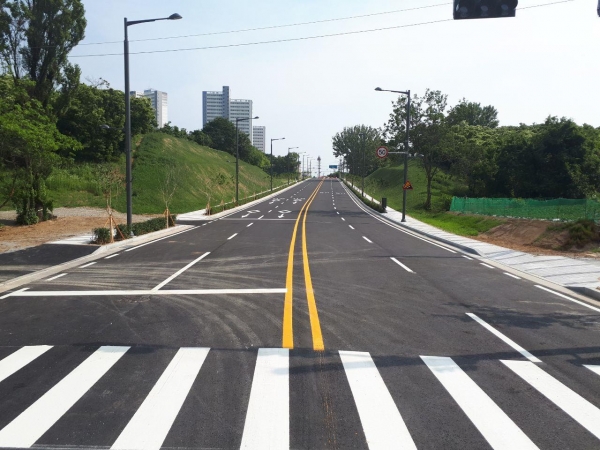 개통된 백석동 도시계획도로(중로1-36호)