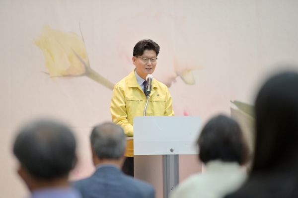 장한어버이 효행자 표창 모습