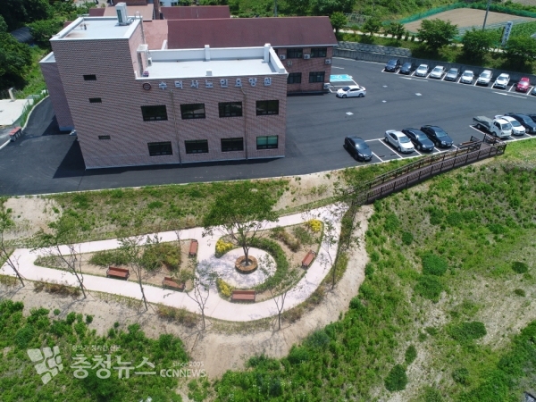 수덕사노인요양원 내 조성된 복지시설 나눔 숲 전경