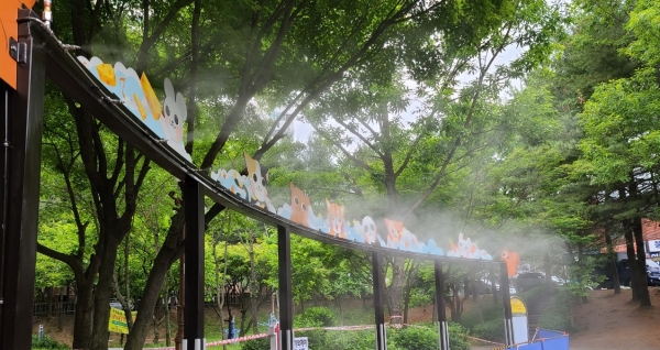 쿨링포그 설치 모습