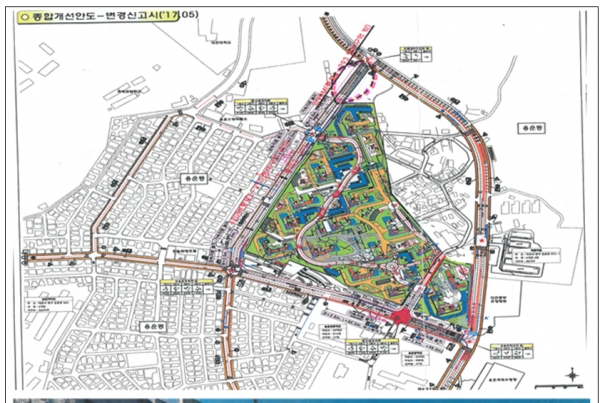 도시계획도로 확장구간 및 주변 현황