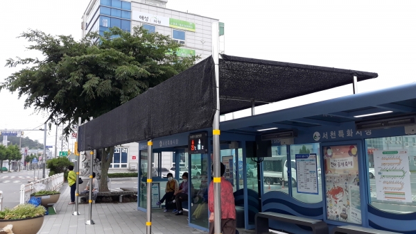 버스승강장 폭염 저감 대책 추진