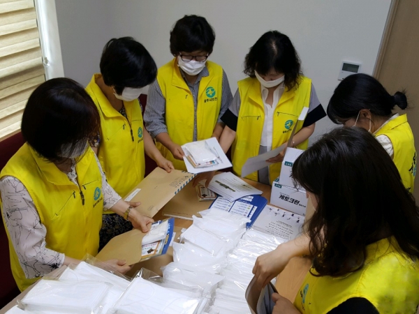 암환자 마스크 무료 지급 (배송 전 포장모습)