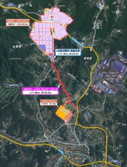 스마트그린산단 진입 도로 위치도