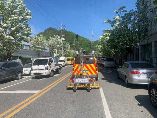 도로함몰 예방 하수관로 지반탐사 완료