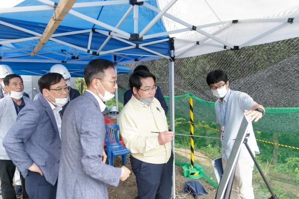 오세현 아산시장, 아산의 맑은 물 관리 현장 점검(음봉배수지)
