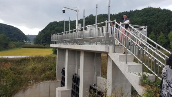 국가하천 수문 스마트인프라 점검현장