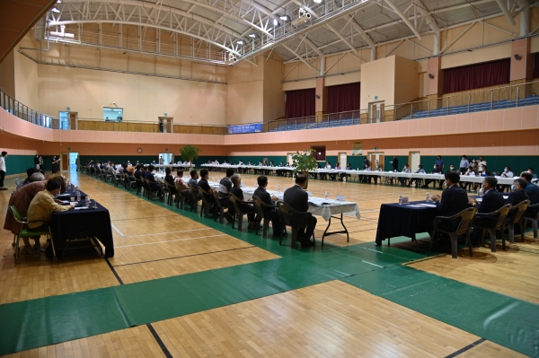 부여군체육회 이사회 및 임원 연석회의 장면