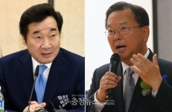 더불어민주당 이낙연(왼쪽) 국회의원과 김부겸 전 국회의원