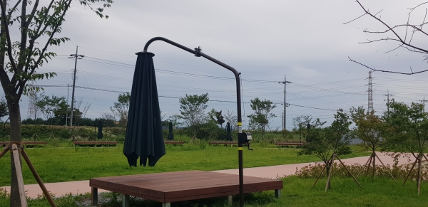 농촌테마공원 폴딩형 그늘막