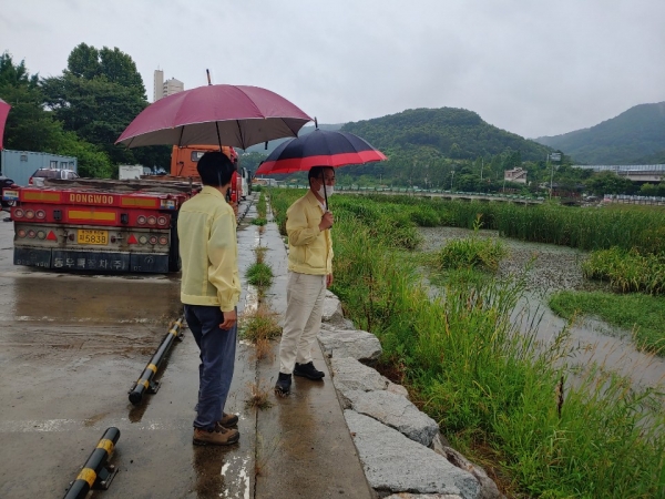 김윤호 청양부군수 집중호우 대비 시설 점검
