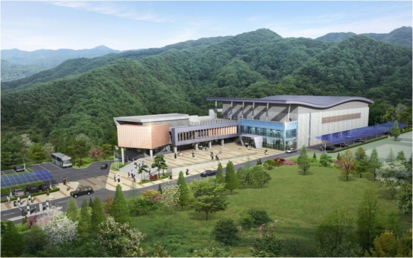 신성동 산40-39번지에 신축할 유성종합스포츠센터 조감도