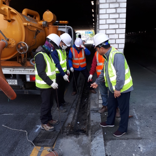 하수관로 정비 모습