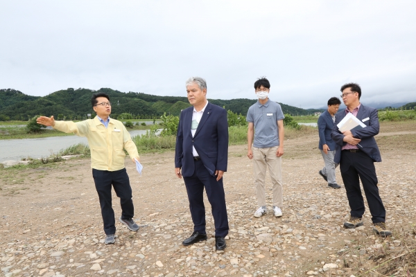 문정우 금산군수 현장시찰 모습
