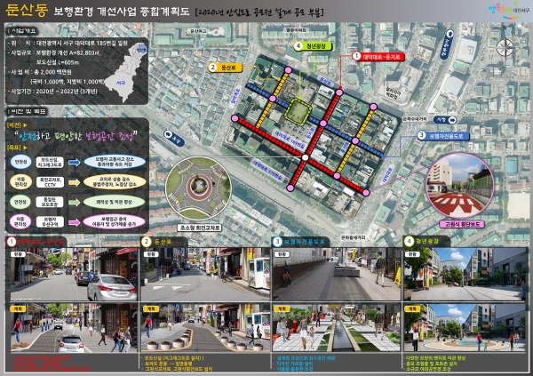 둔산동 보행환경 개선사업 공모전 조감도