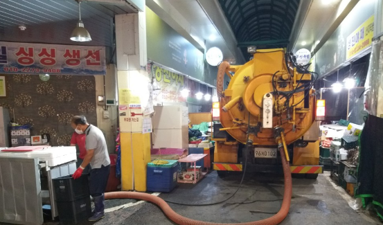 문창시장 하수도준설 완료