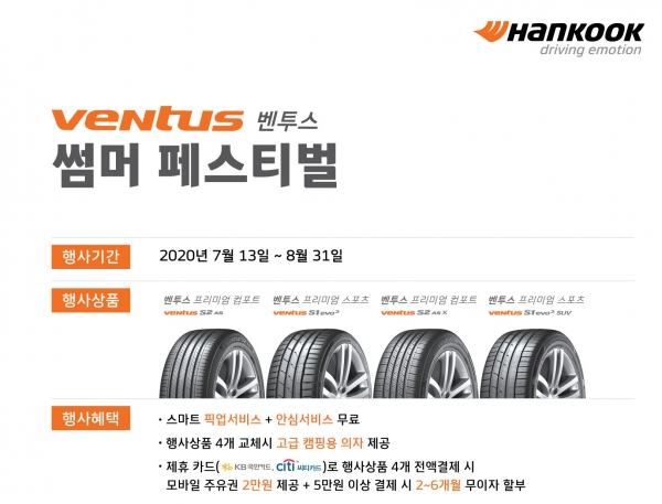 한국타이어, 벤투스 썸머 페스티벌 이벤트 진행