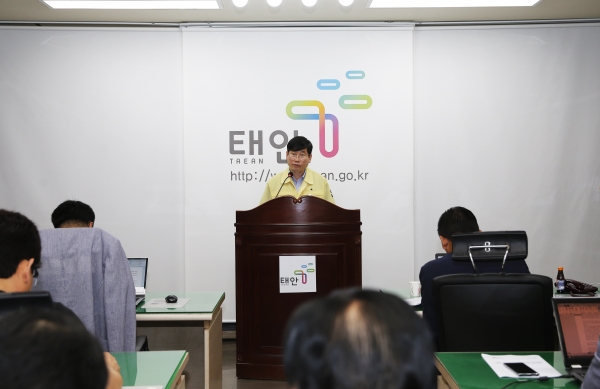 한용구 환경산림과장 브리핑 모습