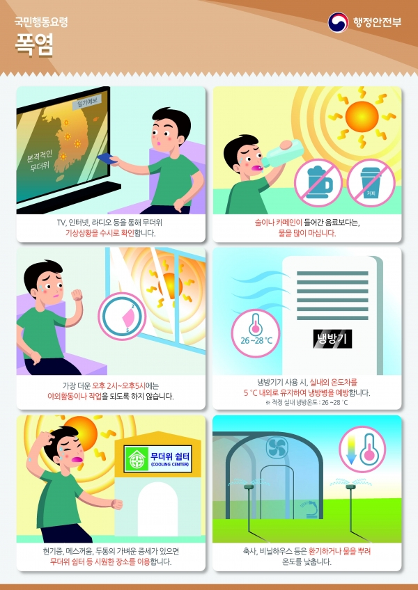 폭염 국민행동요령 포스터