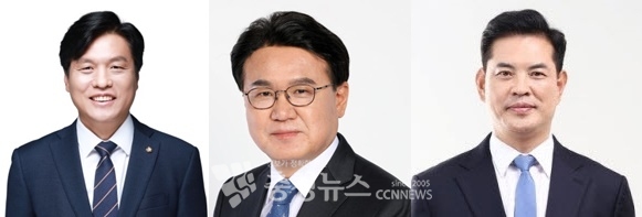 (왼쪽부터) 더불어민주당 조승래, 황운하, 박영순 국회의원