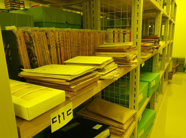 대전문학관 수장고 모습