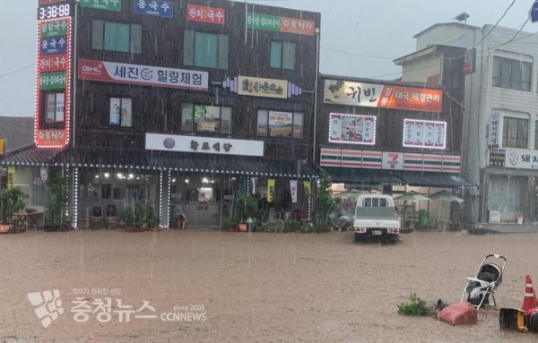 예산시장 침수현장