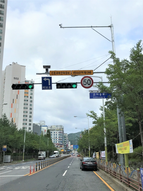 혜광학교 주변 무인단속 카메라 설치 모습