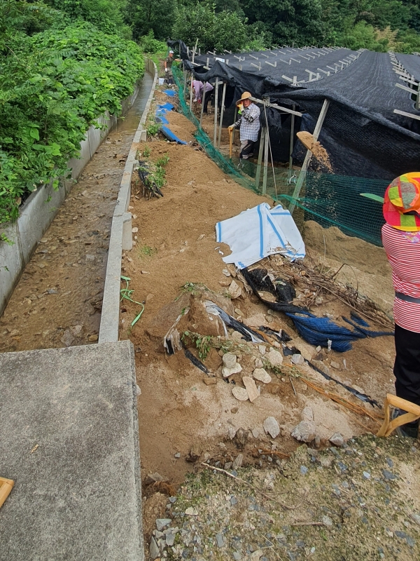 집중호우 피해 복구 모습