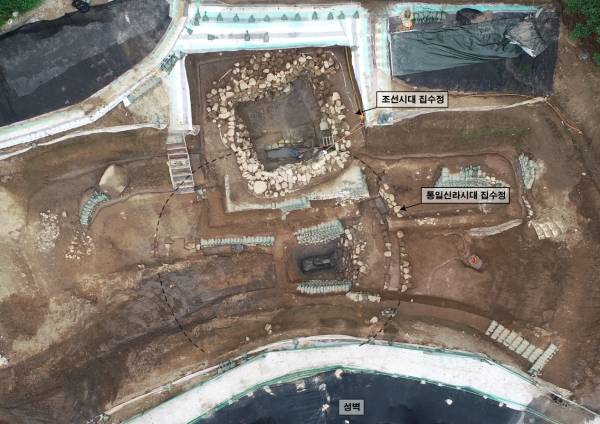 가림성 집수정 전경(직상에서 바라본 모습)