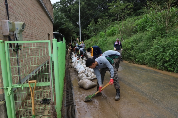 수해복구 현장 모습