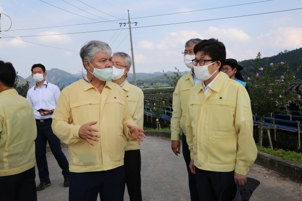 문정우 금산군수, 조명래 환경부 장관에 인삼밭 피해 농가 특수성 호소