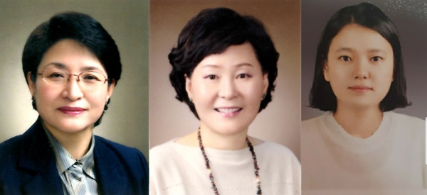 (왼쪽부터) 양명숙 교수, 한영숙 박사 ,김현지 박사과정 학생
