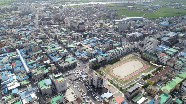 원도심 도시재생 사업 대상지역(대천 1,2동) 전경