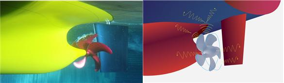 선박 수중방사소음 개념도