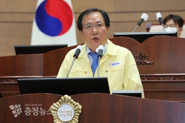 5분 발언하는 김각현 천안시의회 의원 / 충청뉴스 최형순 기자