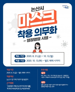 마스크 착용 의무화 포스터