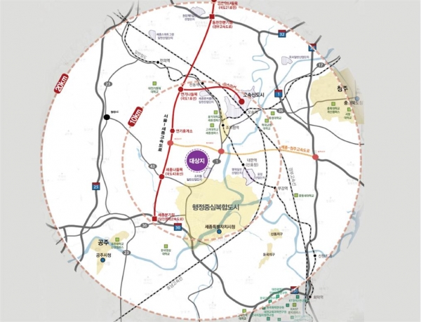 세종시 스마트국가산단 위치도.