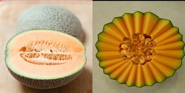 가을멜론 자른 속 모습