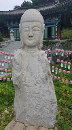 아산 송암사 석조여래입상