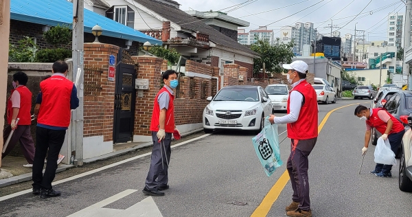 양유정 일원 클린데이 운영장면