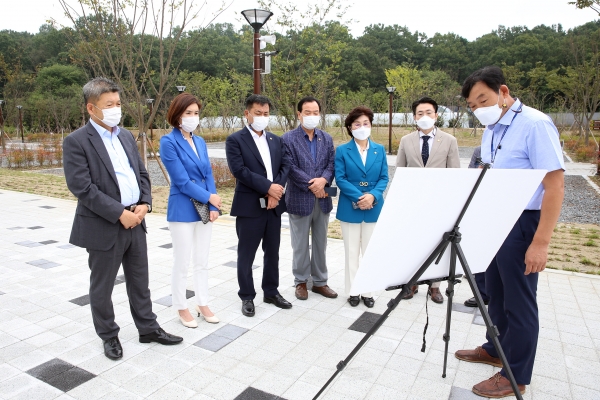 유성구의회 사도위 주요 현장방문 모습.
