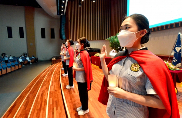 백석문화대 제10회 나이팅게일 선서식 개최 모습