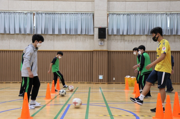 충남아산FC, ‘아산시 꿈이룸 진로체험’ 진행 모습
