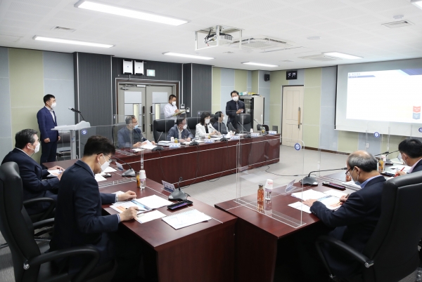 공공체육시설 통합정보시스템 구축용역 보고회 개최 모습