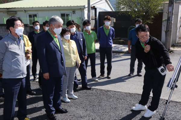 문정우 금산군수 주요 사업장 방문 모습